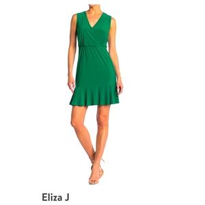 Eliza J Surplice neck sleeveless dress